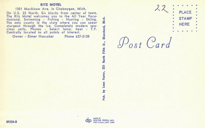 Ritz Motel (Birch Haus Motel) - Old Postcard View (newer photo)
